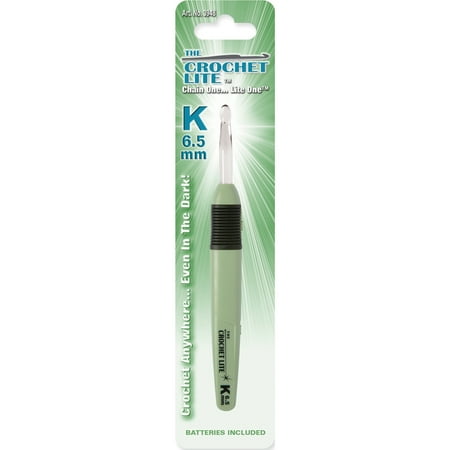 Crochet Lite Crochet Hook, Size K/6.5mm, Olive