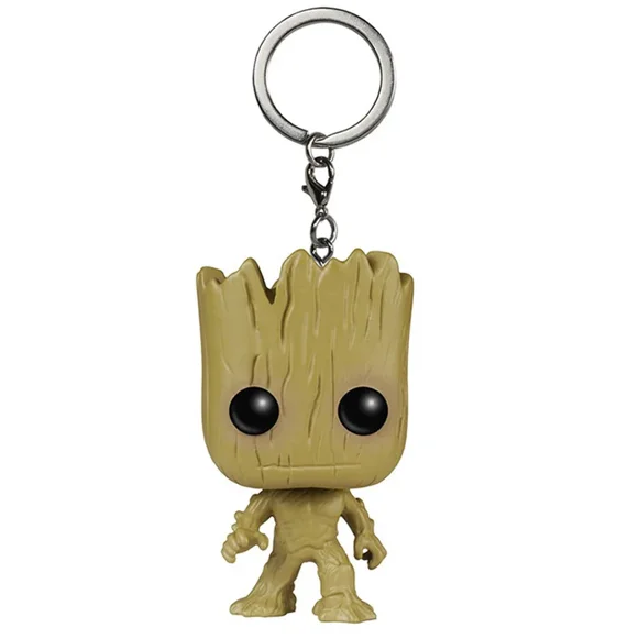 FUNKO Galaxy of the Guardians Tree Man Keychain Toy Wonder Woman Sailor Moon Dragon Ball Naruto Dolls Rick Dustin Eleven