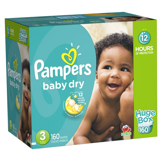 duurzame grondstof ondergronds Associëren Pampers Baby Dry Diapers Size 3, 160 Diapers - Walmart.com
