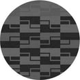 thumbnail image 1 of Ahgly Company Tapis d'Intérieur Rond Lavable en Machine Transitionnel Charbon Noir, 5 Pieds Rond, 1 of 7