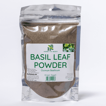 Herb To Body Basil Leaf Powder | Ocimum Basilicum | Wildcrafted | 4oz