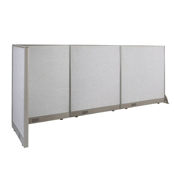 GOF L-shaped Freestanding Partition 30"D x 102"W x 48"H,  Office Room Divider, Privacy Screen, Workstation Cubicle