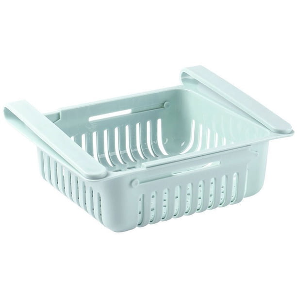 cajones azules para refrigerador, estante de almacenamiento ajustable, organizador de capas divisorias para refrigerador, cajón para refrigerador Tiro