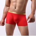thumbnail image 3 of Mens Underwear Fashionable Boxer Pants Ice Silk Seamless Breathable Comfortable Underwear, 3 of 5