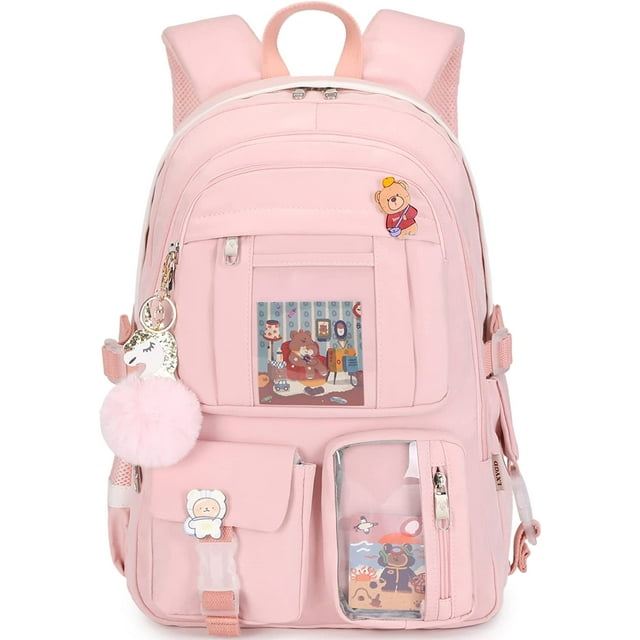 Laptop Backpacks 16 Inch School Bag College Backpack Large Travel Daypack Kawaii Bookbags for Teens Girls Women Students