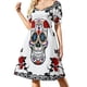 thumbnail image 1 of Vestido de manga corta del Día de los Muertos, vestidos de fiesta, ropa de mujer, vestidos de fiesta elegantes para mujer 2025, vestido, 1 of 7