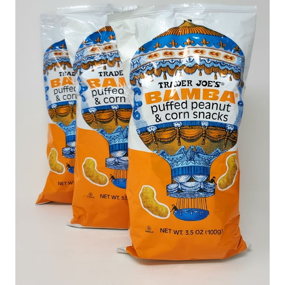 Trader Joe's Bamba Peanut Snacks Puffed 3.5 oz Pack of 3