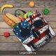 thumbnail image 5 of Fotbe American Flag Skull Bolsa Tote con Estampado para Mujer, Bolsos con Cremallera, Bolsa de Hombro Casual de Gran Capacidad con Bolsillos Internos, 5 of 7