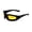 Black & Yellow, variant on Maxx Foam Padded Motorcycle Riding Glasses TR90 Black Frame w/ HD Clear Lenses