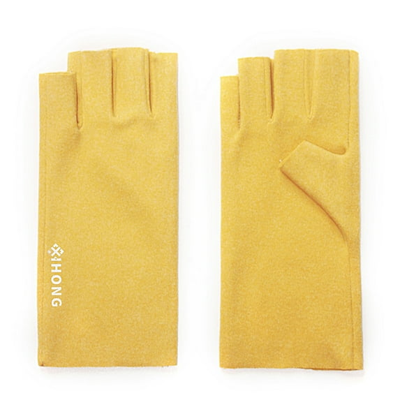 HES 1 Pair Women Gloves Reflective Letter Warm Winter Bright Color Nail Gloves for Outdoor