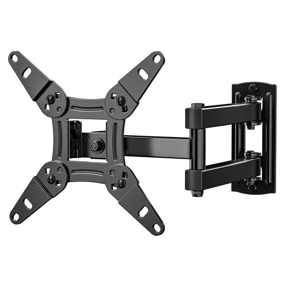MountFTV Full Motion TV Wall Mount with 360°Rotation for 13-42 Inch TVs and Monitors, Corner TV Wall Mount with Articulating Arm Swivels, Tilts, and Extends, Supporting up to 44lbs & 200x200mm