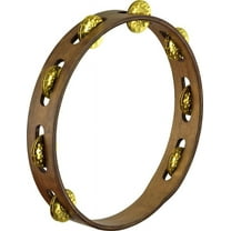 Meinl Percussion TA1V-WB Walnut Brown Vintage Tambourine, 1 Row