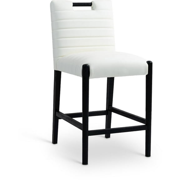 Meridian Furniture Aimee Cream Vegan Leather Counter Stool