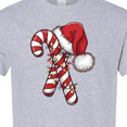 thumbnail image 4 of Inktastic Red and White Candy Cane Santa Christmas Funny Xmas Lights T-Shirt, 4 of 5