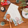 thumbnail image 4 of Easter Kitchen Dish Towel Striped Rabbit Print Household Kitchen Multifunctional Hand Towel Household Cleaning Brushes, 4 of 4