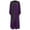 Dark Purple, variant on Women Color Block Church Clergy Dress Long Sleeve Zipper Front Choir Robe Pulpit Gown for Graduation Dark Purple XS