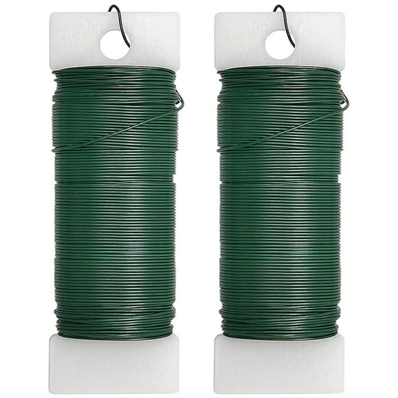 PBPBOX Green Floral Wire for DIY Flower Bouquet Crafts and Garden Use