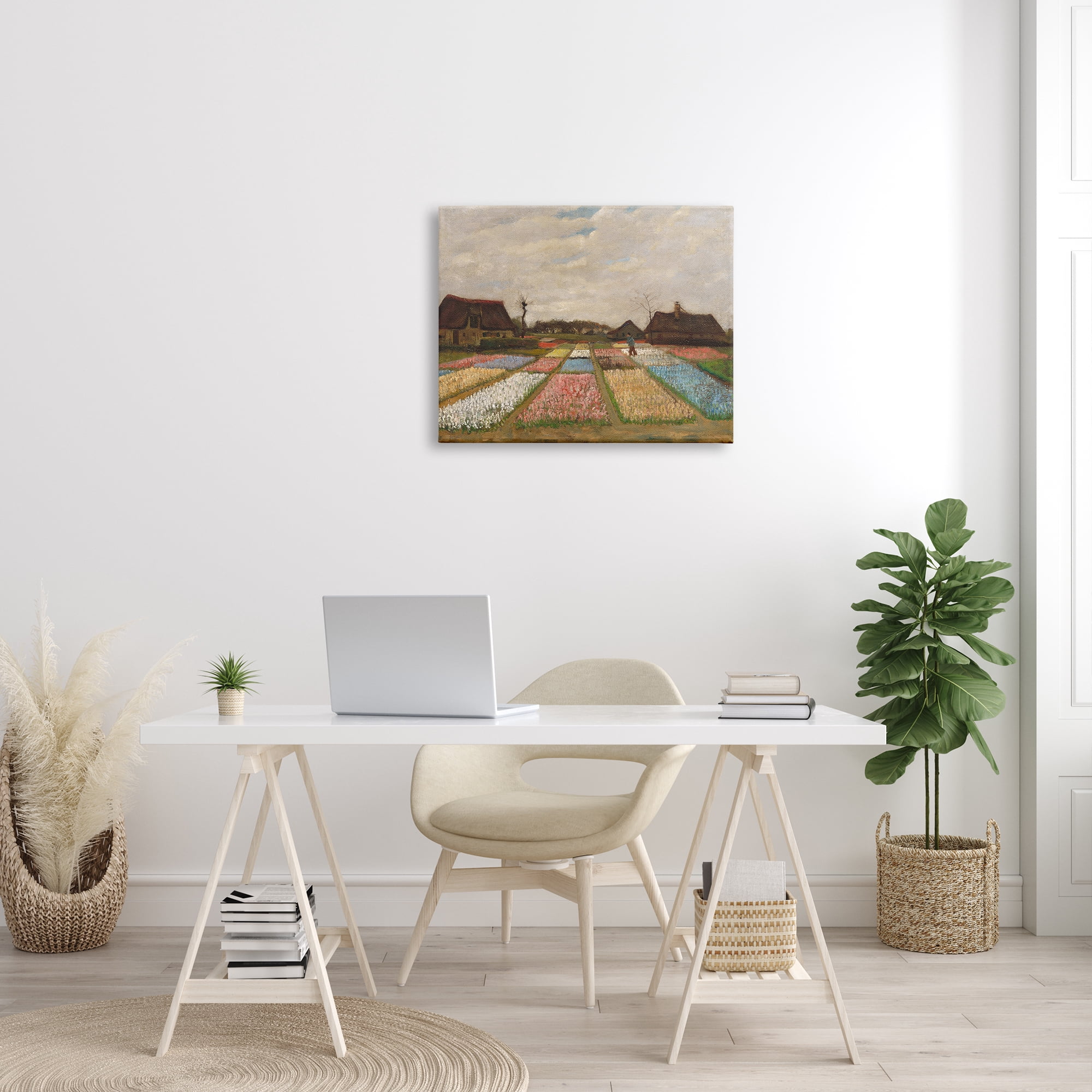 Stupell Industries Bulb Fields in Holland Vincent van Gogh Classic Painting Painting Gallery Wrapped Canvas Print Wall Art, Design by one1000paintings