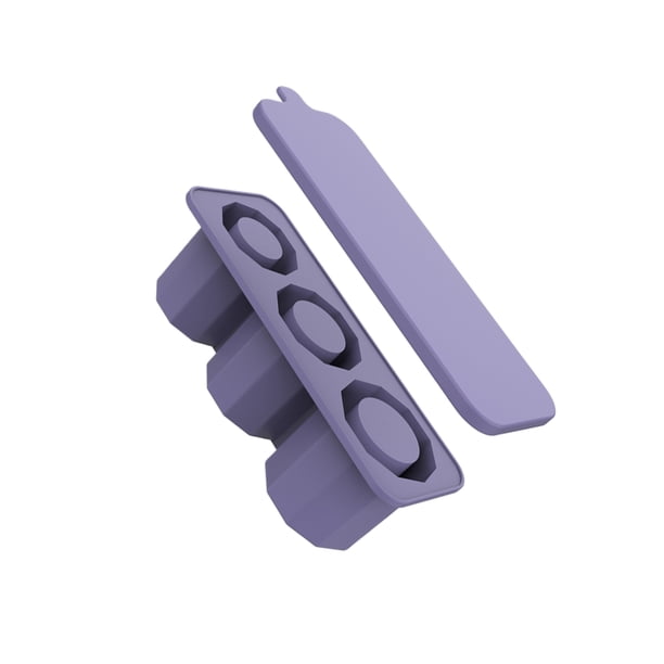 Cateissary Fabricante de cubitos de hielo huecos de Gel de sílice, molde para bandeja de hielo anticaída y resistente al desgaste de fácil Teteras lavanda violeta