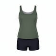 thumbnail image 6 of Purcolt Tankini Swimsuits for Women Stripes 3 Piece Swim Sets Tank Tops with Bra and Boyshorts Tummy Control Modest Bathing Suits Athletic Swimwear, 6 of 9