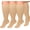 Beige, variant on 3 Pairs Plus Size Compression Socks for Women Men 20-30 mmHg 2xl 3xl 11xl , Wide Calf High Tights Long SocksStockings Best Support for Circulation, Running