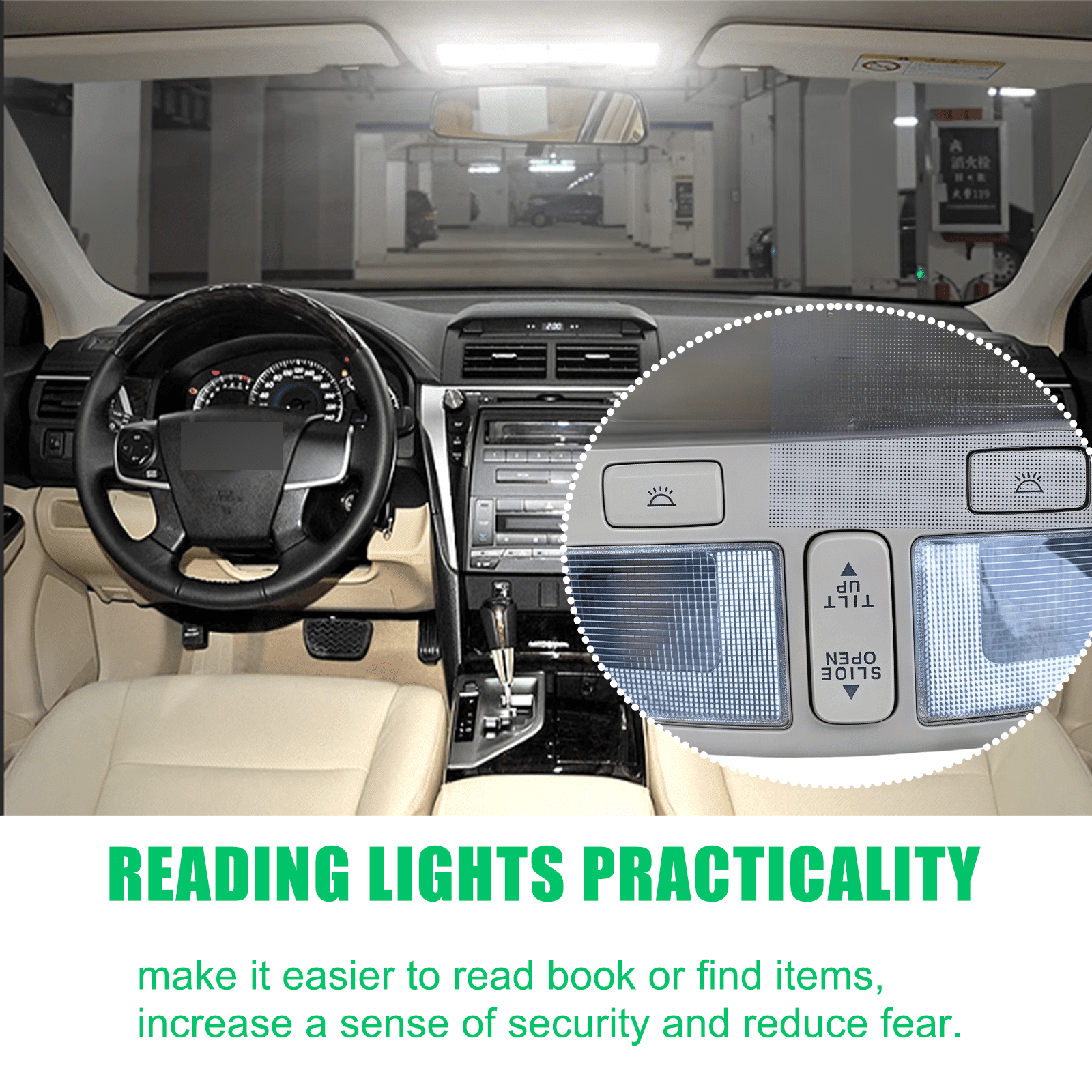Overhead Console For Hyundai Sonata, Genuine OEM 92810-3K001X6, Interior Ceiling Roof Reading Dome, Map Reading Light With Sunroof Switch-Gray Hyundai Sonata