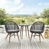 Linon Townsend 3-Piece Bistro Set, Brown and Gray