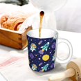 thumbnail image 3 of Yiaed Astronaut Corgi Print Ceramics Coffee,Large Handle Design,Extra Large Tea and Coffee Cup for Office and Home Mugs, 3 of 6