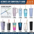 thumbnail image 3 of 10.5 in Long Reusable Plastic Straws with Brush, Tritan Hard Plastic Tumbler Straws, 10 Rainbow Colored Replacement Straw for 16 OZ 20 OZ 30 OZ Stanley, YETI, Starbucks Tumblers, Mason Jars, 3 of 17
