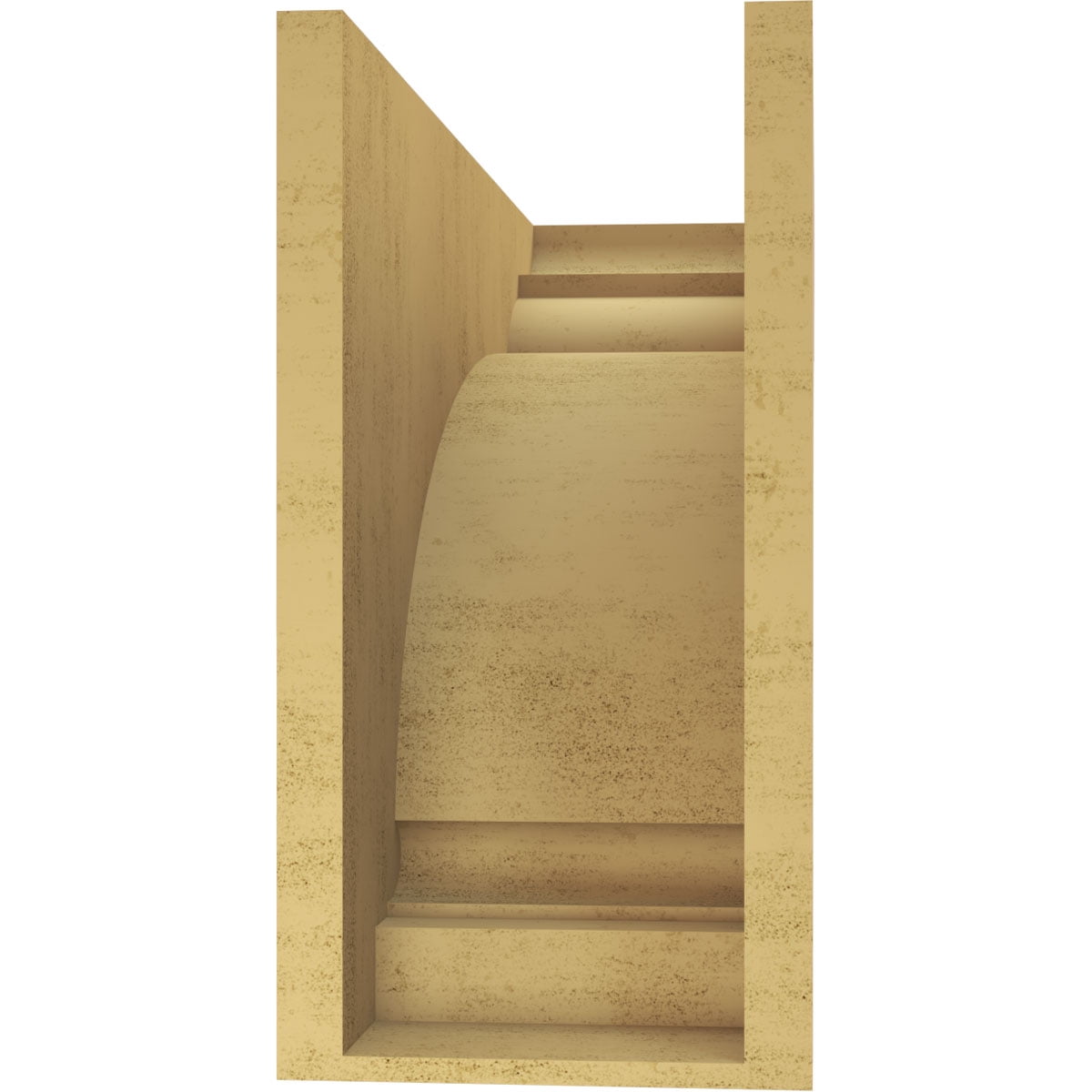 8"W x 24"D x 16"H Classic Hughes Rough Cedar Woodgrain TimberThane Corbel, Primed Tan