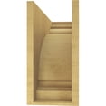 thumbnail image 4 of 8"W x 24"D x 16"H Classic Hughes Rough Cedar Woodgrain TimberThane Corbel, Primed Tan, 4 of 6