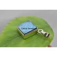 thumbnail image 3 of Solid 925 Sterling Silver Pendant For Women Men, Genuine Labradorite Square Gemstone Unique Handcrafted Pendant Gift For Her Him, 3 of 4