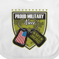 thumbnail image 4 of Inktastic Proud Military Niece Girls Baby Bib, 4 of 4