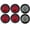 4x Red + 2x White, variant on 4" Inch Round Led Trailer Tail Lights Kit Red 12 LED Waterproof Grommet 2x Red