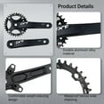 thumbnail image 3 of MTB Square Taper Crankset, Durable Aluminum Alloy Crank Arm Set with 32T Narrow Wide Chainring, 170mm/6.7" 104/64 BCD Mountain Bike Crankset, 3 of 7