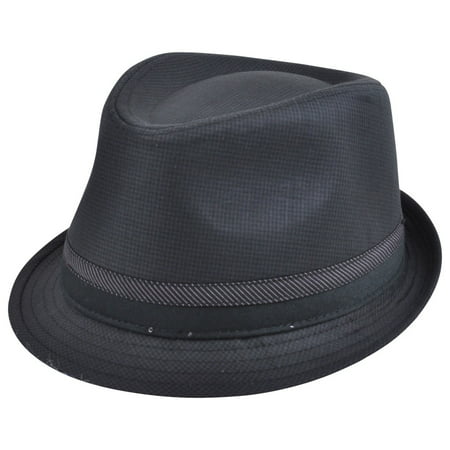 Explicit Fedora Gangster Diamond Top Small Medium Pimp Hat Trilby Patterned Blk