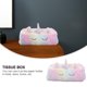 thumbnail image 5 of 1 unid rectángulo caja de pañuelos de peluche de unicornio lindo soporte de papel suave contenedor de pañuelos para restaurante de hotel en casa, 5 of 5