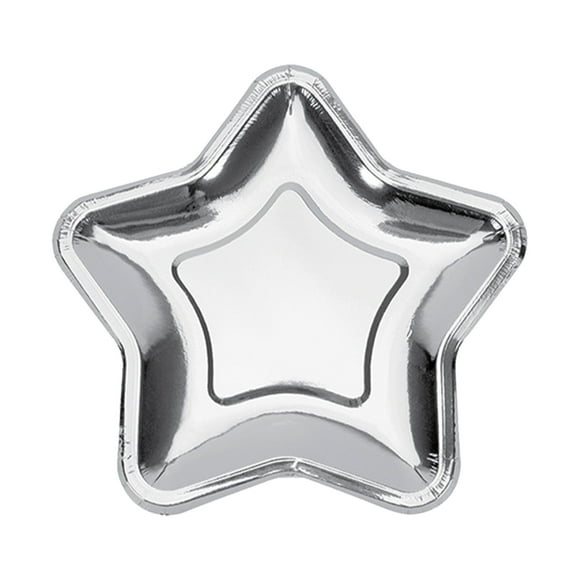 kurtrusly 20x Assiettes à Souper Pentagramme Amorce de Conversation Lors du Prochain Rassemblement Gagnez du Temps Assiette Jetable Argent