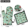 thumbnail image 6 of Dachshunds and Flowers Kitchen Oven Mitt and Pot Holder Sets 4 Pcs for Baking, Cooking and Grilling, Heat Resistant Up To 392 °F, 6 of 7