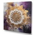 thumbnail image 2 of DESIGN ART Designart "Purple And Gold Mandala Ii" Boho Mandala Canvas Art Print 36 in. wide x 36 in. high, 2 of 5