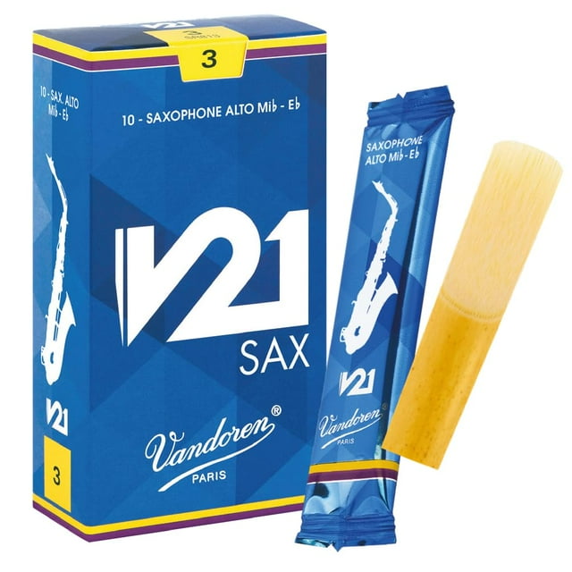Cañas para saxofón alto Vandoren V21 Strength 3 (caja de 10)
