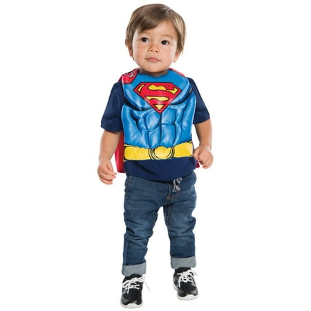 Superman Muscle Chest Shirt Costume for Kids