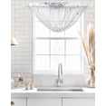 thumbnail image 4 of Waterfall Valances for Windows, Purple Botanical Kitchen Sheer Valance Curtains, Spring Weeping Eucalyptus Leaves Rod Pocket Elegant Swag Valances for Living Room Bedroom, 47.2"x38.5", 1 Panel, 4 of 8