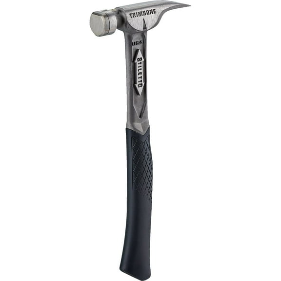 Stiletto TRIMBONE 10 Oz. Smooth-Face Framing Hammer with Curved Titanium Handle