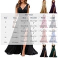 thumbnail image 2 of Aimik Evening Gown for Women V-Neck Ruched Wrap Maxi Dress with High Slit Sleeveless Backless Dress Summer Dresses for Women, 2 of 5
