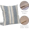 thumbnail image 5 of Blue Pillow Covers 18x18 Set of 2 Gray Grey Dot Print Striped Decorative Outdoor Pillowcases Boho Rustic Farmhouse Decorative Throw Cushion Case Decor for Couch Sofa Bed, 5 of 6