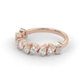 thumbnail image 3 of AFFY Half Eternity 10-Stone Wedding Band Ring, 1.80 Cttw Pear Cut Lab Grown Diamond Rings for Women In 14K Rose Gold Over 925 Sterling Silver F-G-H, SI Quality Ring Size-6.5, 3 of 6