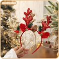 thumbnail image 2 of Decoración navideña para niños y adultos, campana para golpear el cabello, felpa, astas doradas, cabeza de aro, joyería -ELE.MX, 2 of 3