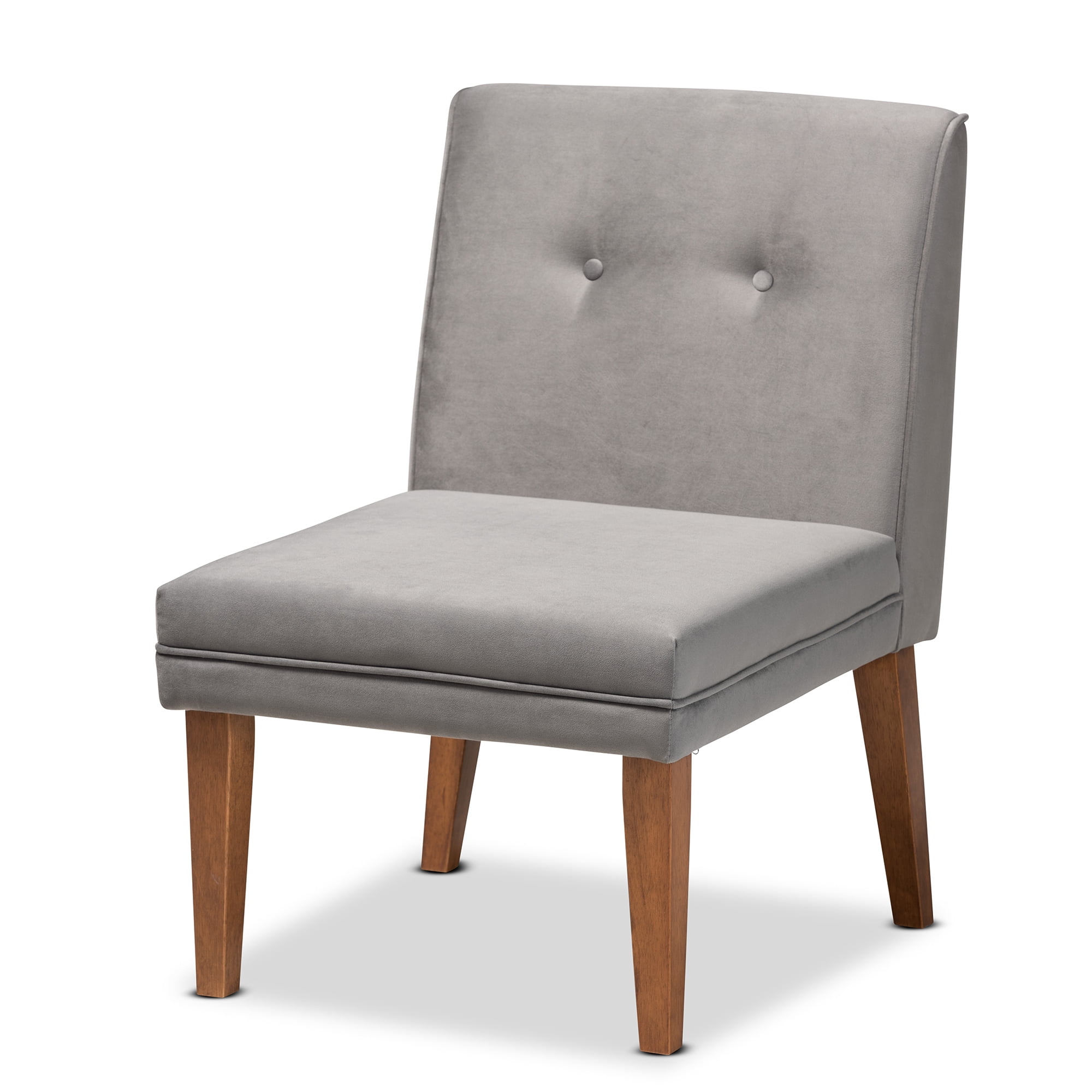 Baxton Studio Stewart Mid-Century Dining Nook Set, 4-Piece, Walnut Brown