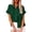 Green, variant on Oalirro Blouses & Button-Down Shirts Birthday Present Women's Tops Fashion Solid Button Shirt Female V-Neck Loose T-shirt Blouse Tops Green